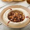 Hummus With Tahini and Meat Plate